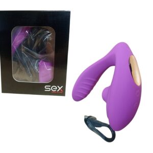 VIBRADOR CON SUCCIONADOR MORADO (12CM) GSV-102